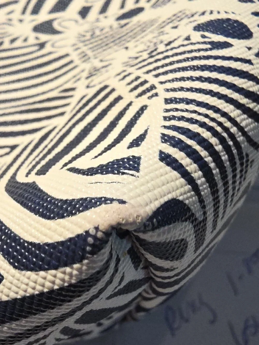Dabney Lee | Women's Navy & White Zebra Pattern Accessories Cosmetic Pouch Bag